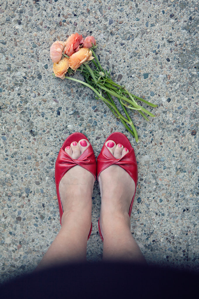 red shoes